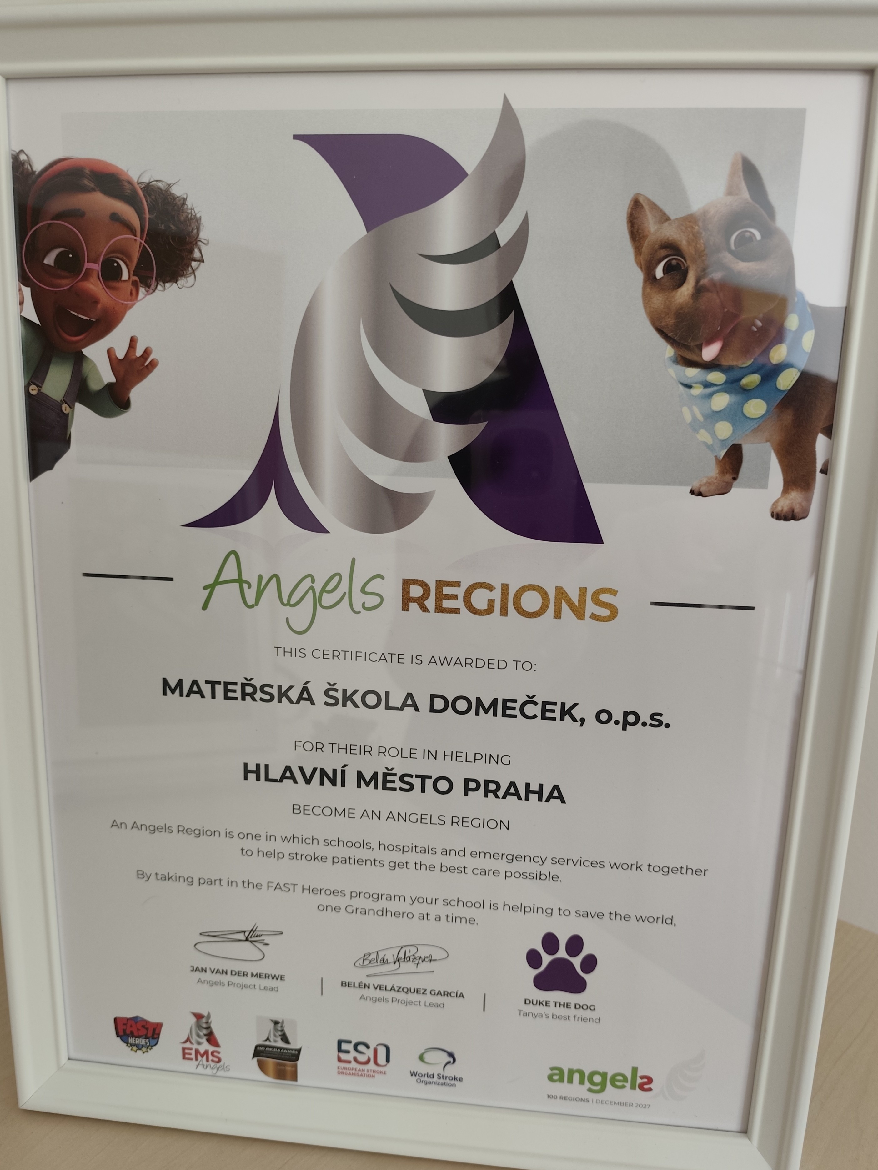 Oceněn&iacute; Angels region